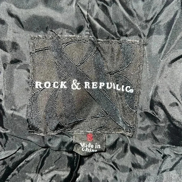 Rock & Republic Women’s Black Imitation Vegan Leather Lined Vest Small - Picture 14 of 16